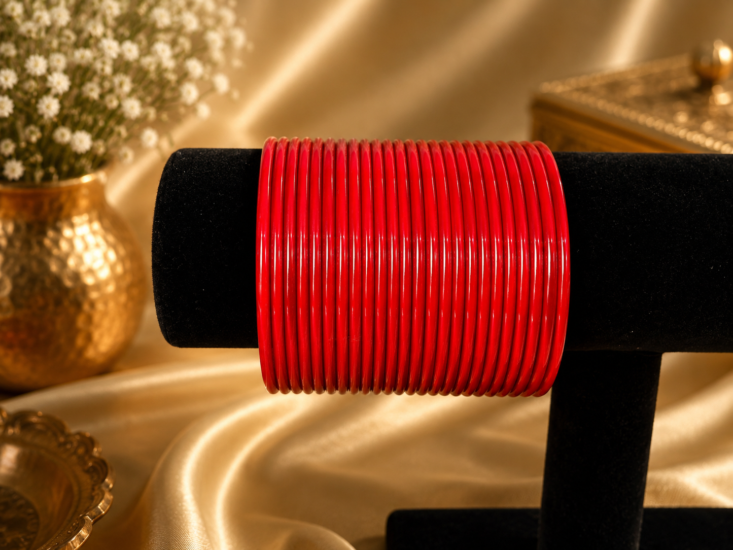 Red glass bangles