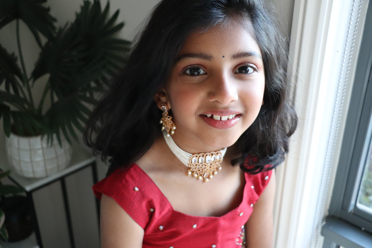 White beaded Chocker set